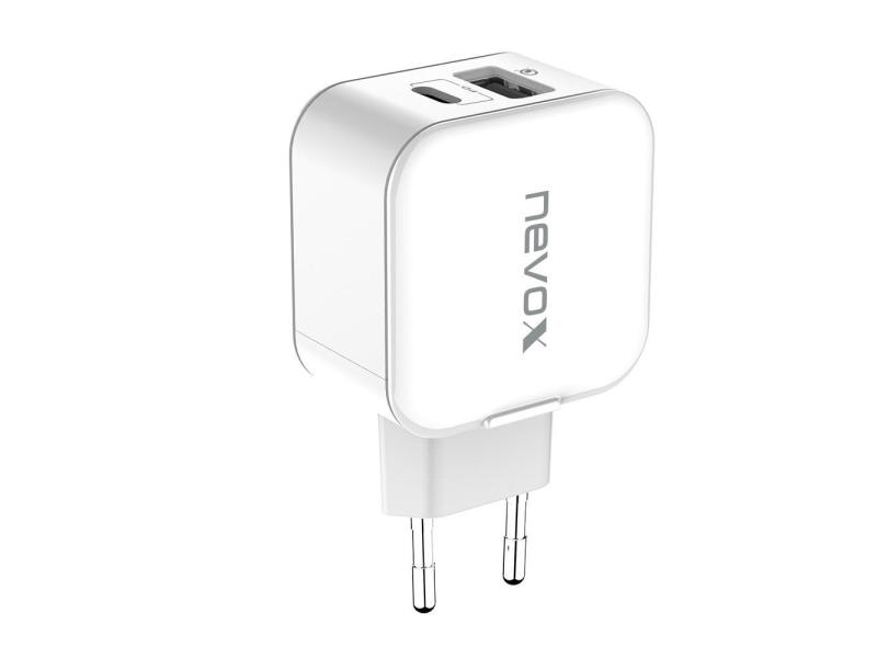 Nevox USB-Wandladegerät USB-C Power Delivery + QC 3.0 18 W