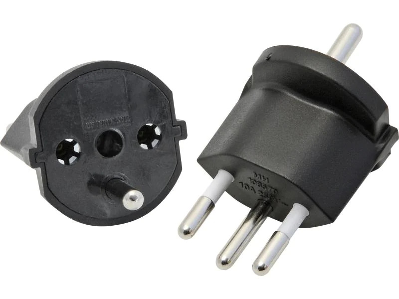 STEFFEN Fixadapter SchuKo Konturenstecker – T12 schwarz