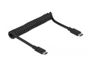 Delock USB 3.0-Spiralkabel 10Gbps, 3A USB C - USB C 1.2 m