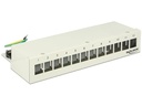 Delock Netzwerkpanel Keystone 12-Port Desktop, grau