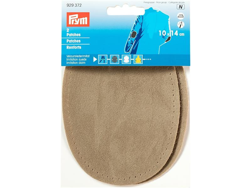 Prym Applikation 10 x 14 cm Lederimitat, Beige, 2 Stück