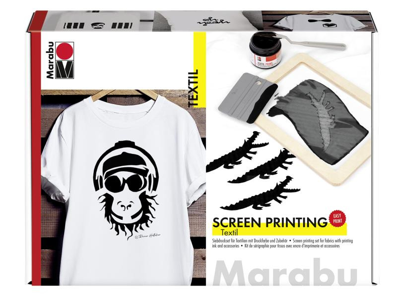 Marabu Textilfarbe Screen Printing Set Siebdruck