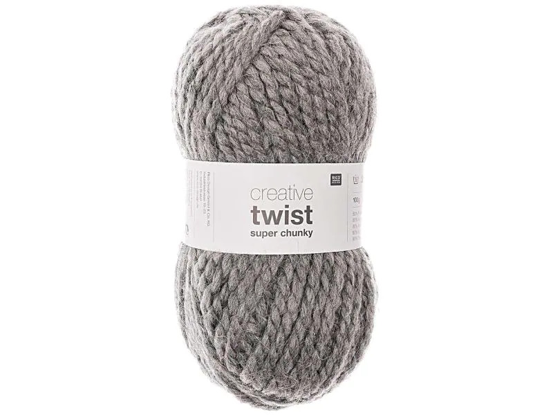 Rico Design Wolle Creative Twist Super Chunky 100 g Hellgrau