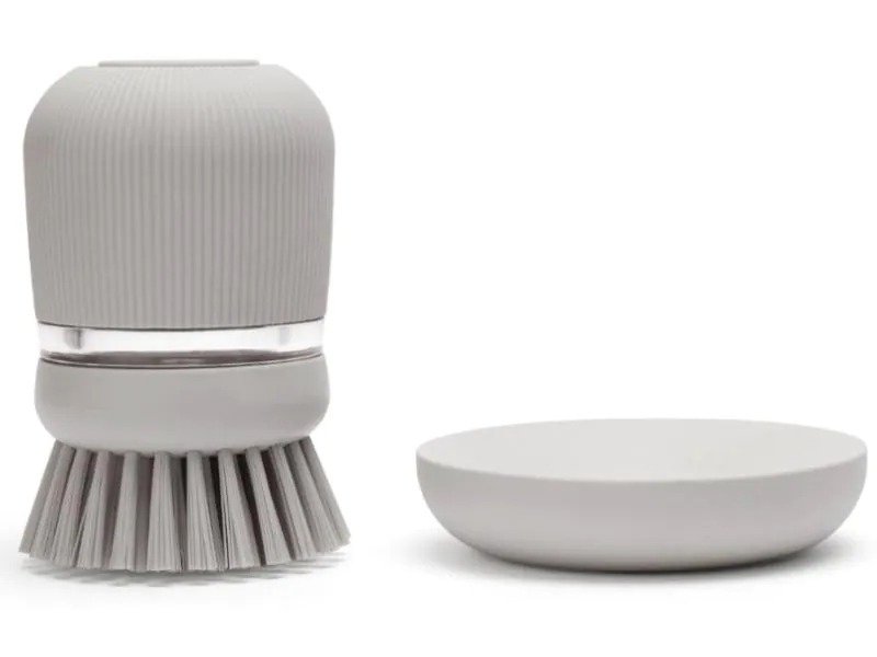 Brabantia Spülbürste mit Seifenspender Grau