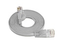 SLIM Slimpatchkabel RJ-45 - RJ-45, Cat 6, UTP, 0.1 m, Grau