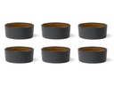 Bitz Snackschale 7.5 cm, 6 Stück, Schwarz/Amber