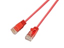 SLIM Slimpatchkabel RJ-45 - RJ-45, Cat 6, UTP, 1 m, Rot