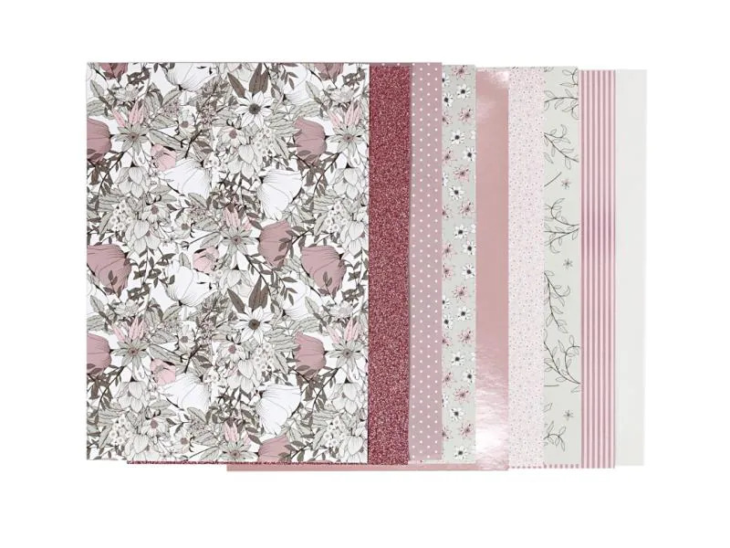 Creativ Company Bastelpapier Vivi Gade-Design 20 x 30 cm, 24 Blatt