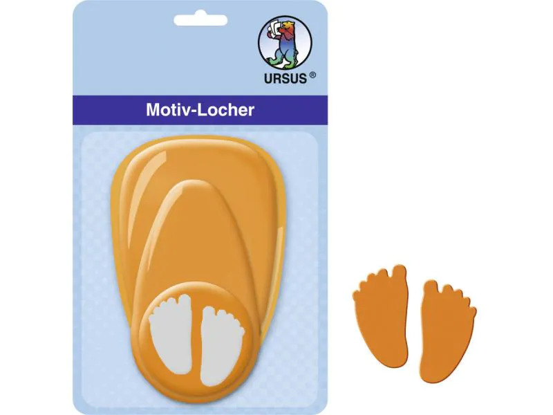URSUS Motivstanzer Baby-Füsse mittel, 2.54 cm
