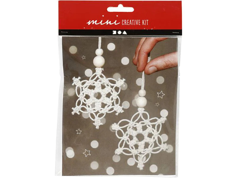 Creativ Company Mini Schneeflocke Makramee 2 Stück