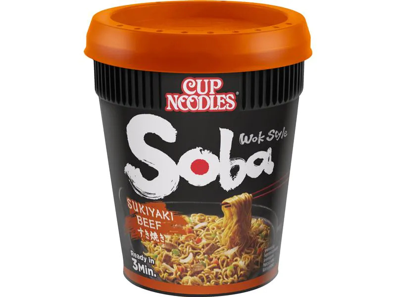 Nissin Food Becher Soba Cup Sukiyaki Rind 89 g