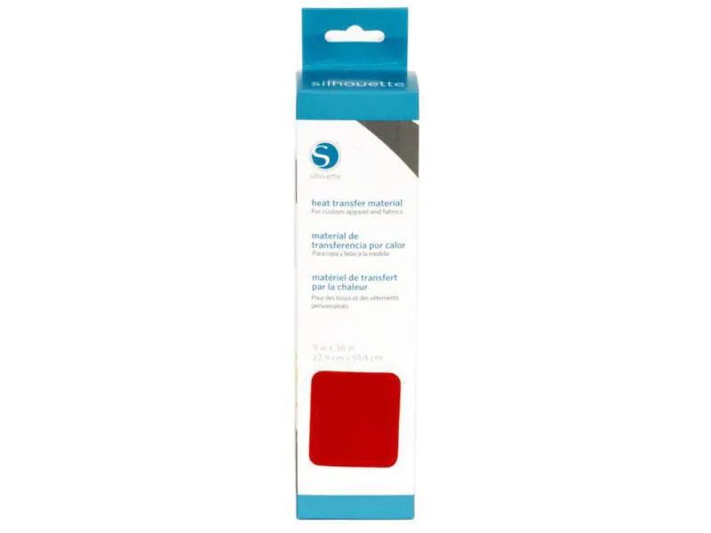 Silhouette Aufbügelfolie 22.9 x 91.4 cm Rot, beflockt