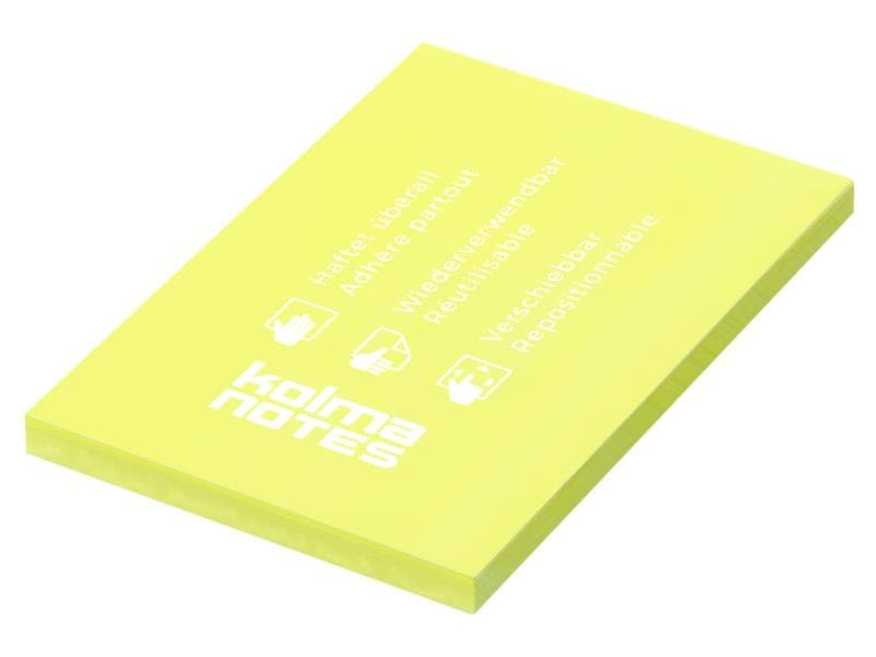 Kolma Notizzettel NOTES A7 Gelb, 100 Blatt