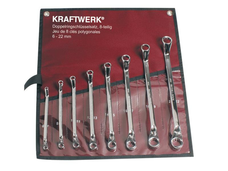 Kraftwerk Doppelringschlüssel-Set voll poliert 8-teilig