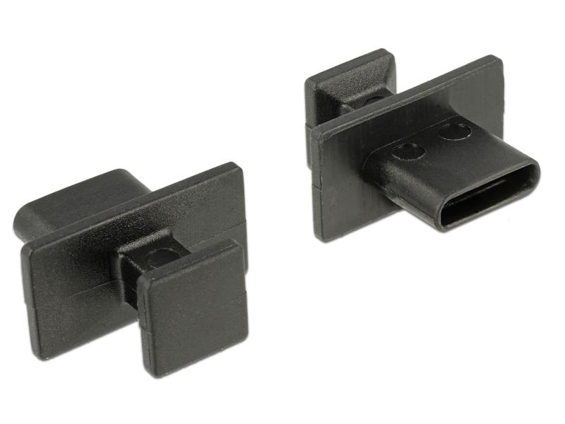 Delock Blindstecker USB-C 10 Stück Schwarz grossem Griff