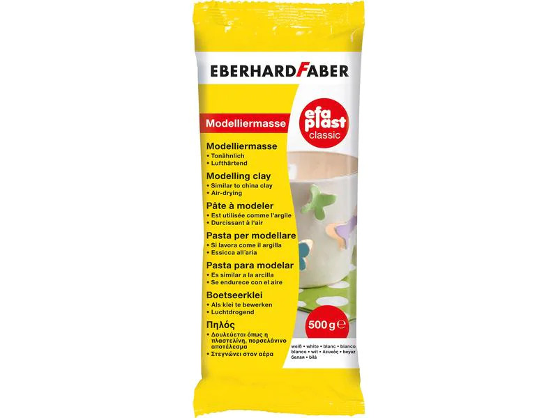 Eberhard Faber Modelliermasse EFA PLAST Classic 500 g, Weiss