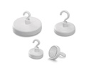 Magnetoplan Hakenmagnet Ø 2.5 cm Weiss, 1 Stück