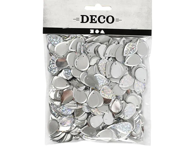Creativ Company Pailletten 14 x 19 mm, 50 g, Silber