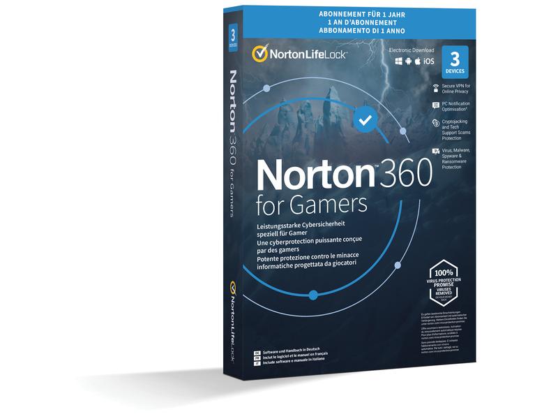 Norton Norton 360 for Gamers Box, Vollversion, 3 PC, 1 Jahr
