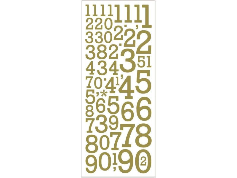 Creativ Company Metallic Sticker Zahlen 1 Blatt, Gold