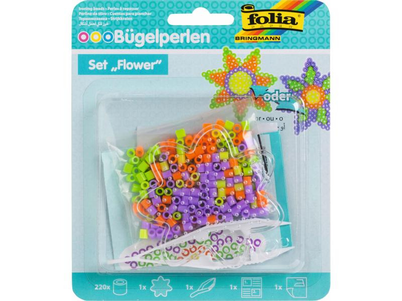 Folia Bügelperlen-Set Flower Mehrfarbig