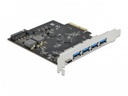 Delock PCI-Express-Karte USB 3.1 Gen2 - 1x USB-C + 4x USB-A