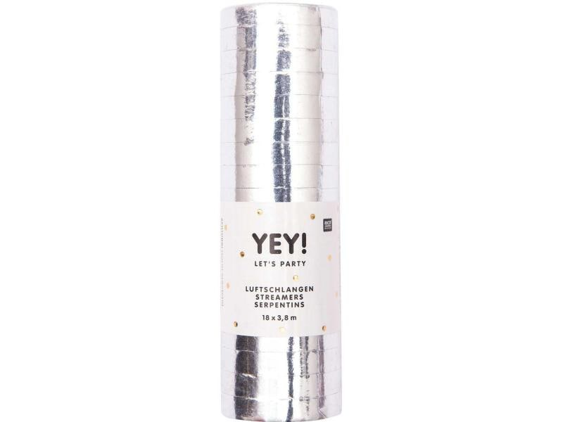 Rico Design Luftschlangen Streamers  Silber