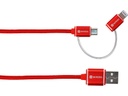 SKROSS USB 2.0-Metallkabel USB A - Micro-USB B/Lightning 1 m