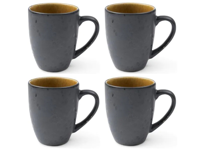 Bitz Kaffeetasse 300 ml, 4 Stück, Grau/Hellbraun