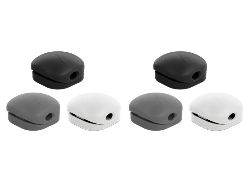 Delock Kabel-Clip 5 mm, 3x2 Stück, weiss, grau, schwarz