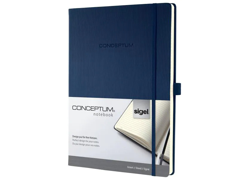Sigel Notizbuch Conceptum A4, Liniert, Blau