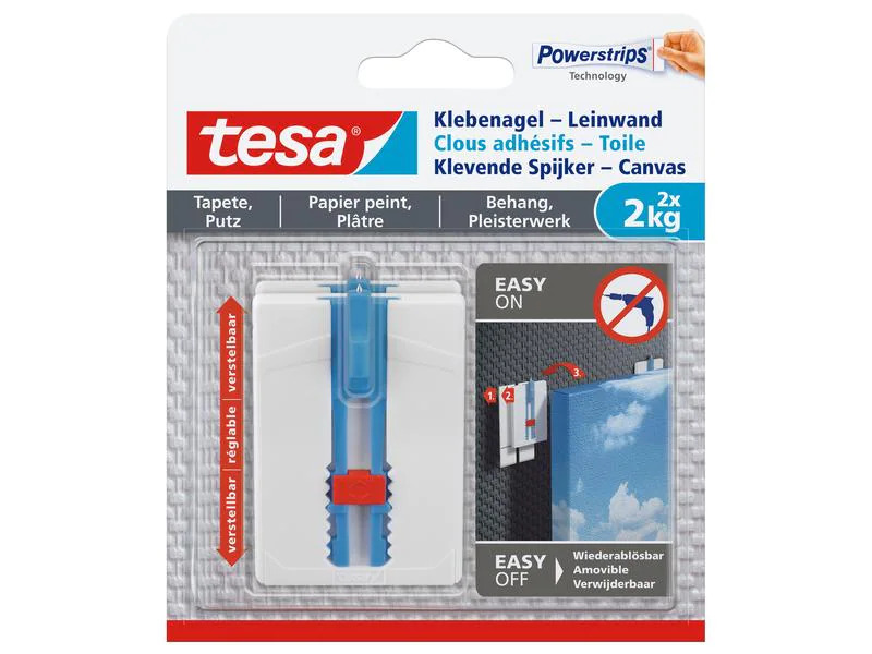 tesa Klebenagel Leinwänd, Tapete &amp; Putz 2 kg