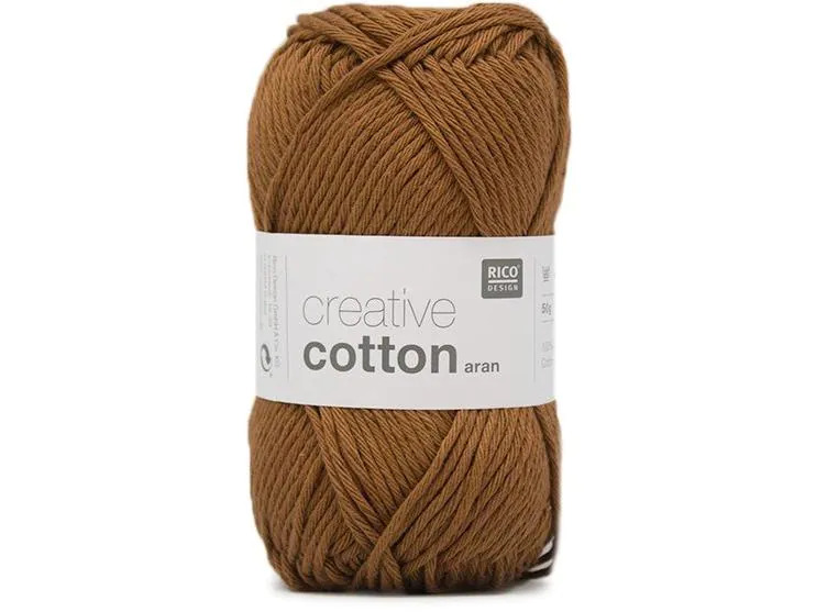 Rico Design Wolle Creative Cotton Aran 50 g, Zimt