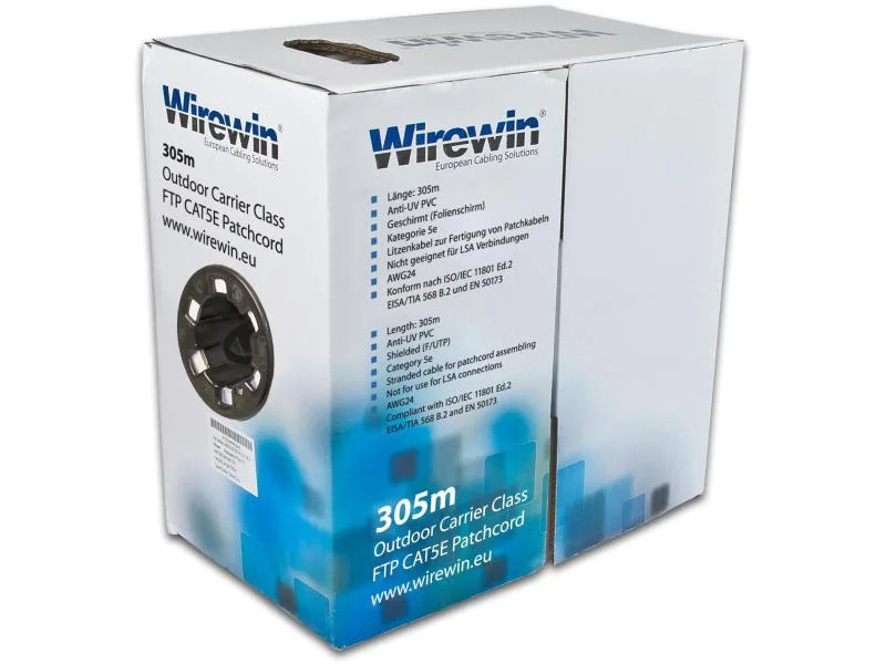 Wirewin Rangierkabel VKBOX OUTDOOR 305.0 Cat 5e, FTP, 305 m, Schwarz