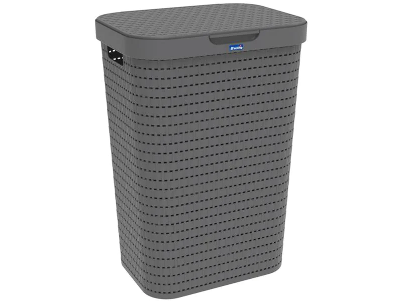 Rotho Wäschesammler Country 55 l, Anthrazit