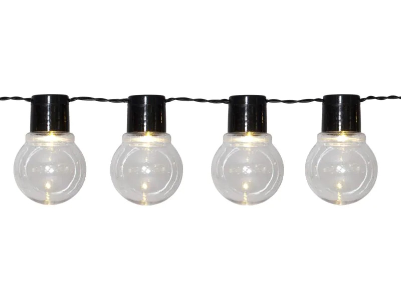 Star Trading Lichterkette SOLAR PARTAJ Schwarz/Transparent