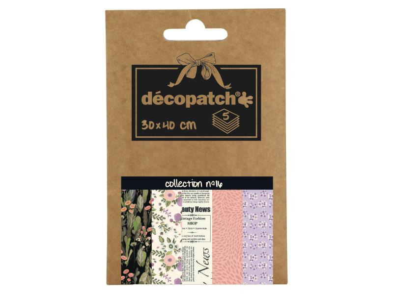 décopatch Decopatch-Papier Nr. 16, 5 Blatt