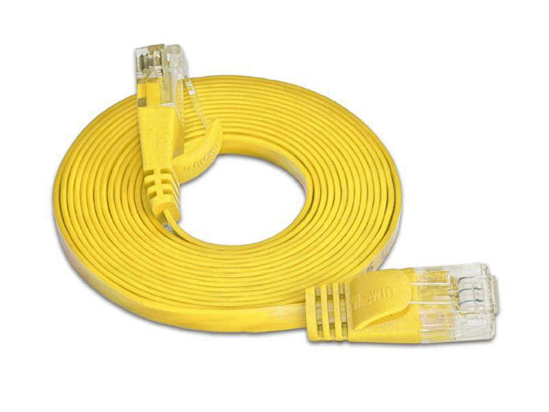SLIM Slimpatchkabel RJ-45 - RJ-45, Cat 6, UTP, 2 m, Gelb