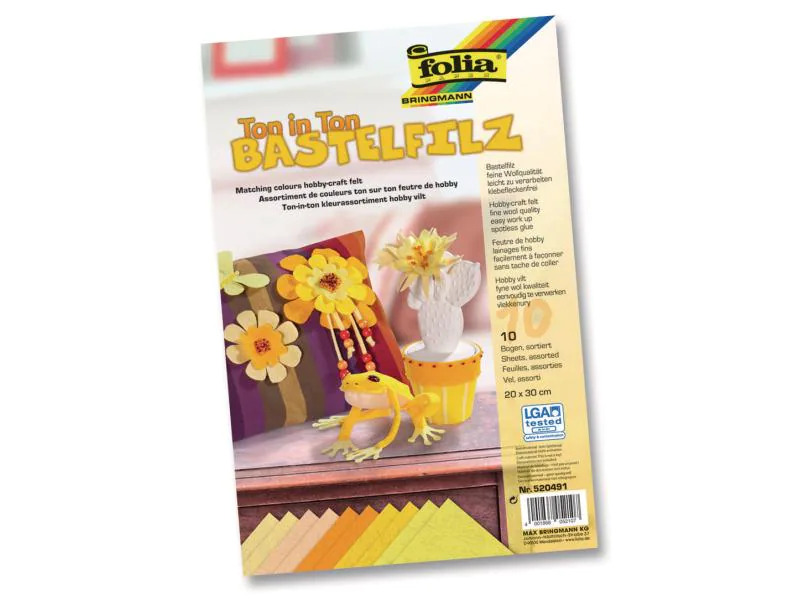 Folia Bastelfilz Ton in Ton Gelb