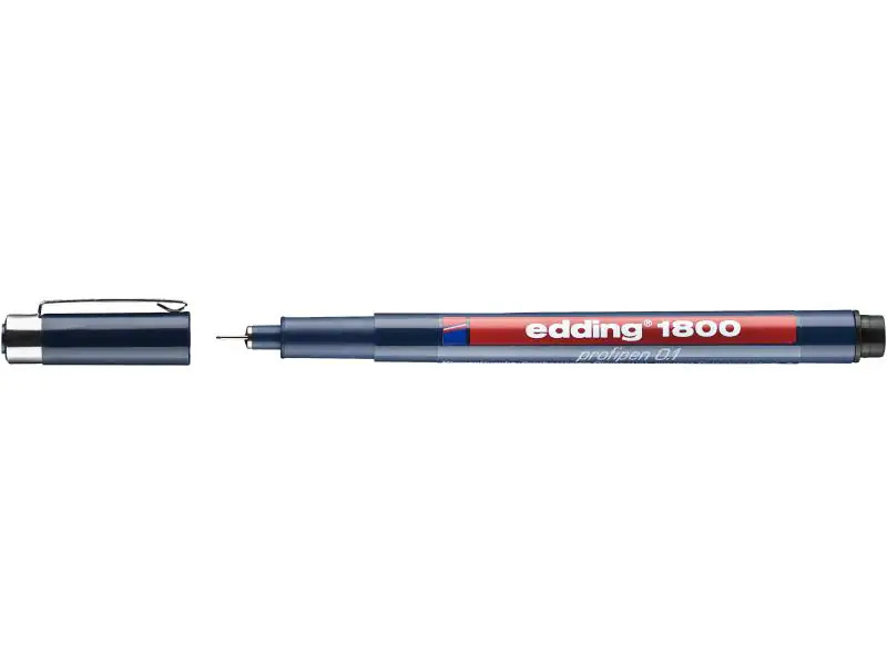 edding Profipen 1800 0.1, 0.25 mm, Schwarz