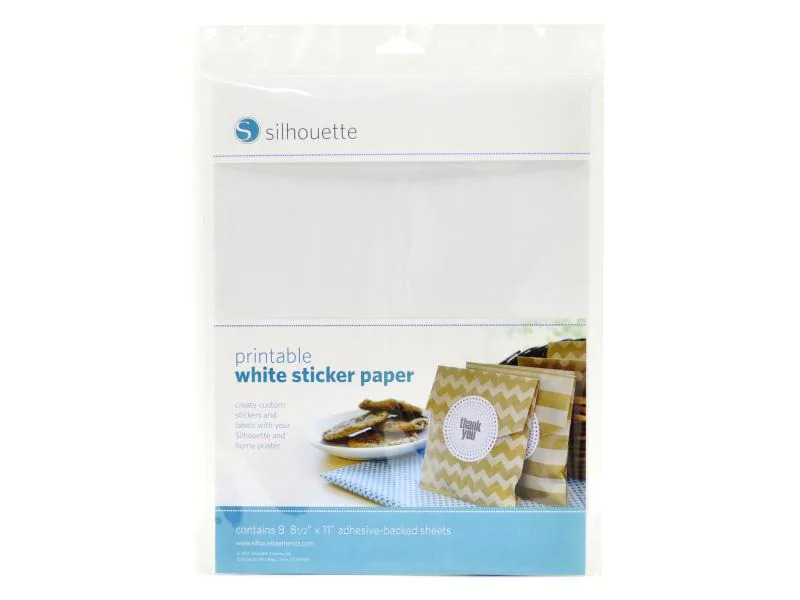 Silhouette Stickerpapier bedruckbare Aufkleber weiss