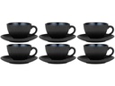 Bitz Kaffeetasse 240 ml, 6 Stück, Schwarz/Dunkelblau