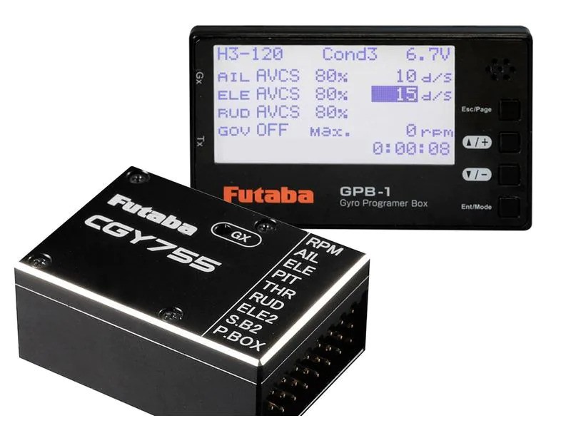 Futaba Flybarless-System CGY-755 3-Achs mit Programmierbox