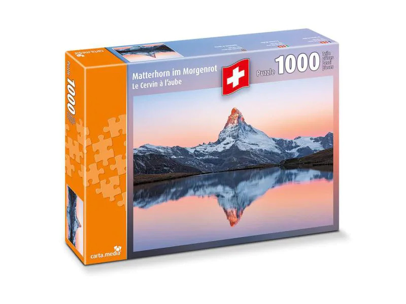 Carta.Media Puzzle Matterhorn im Morgenrot
