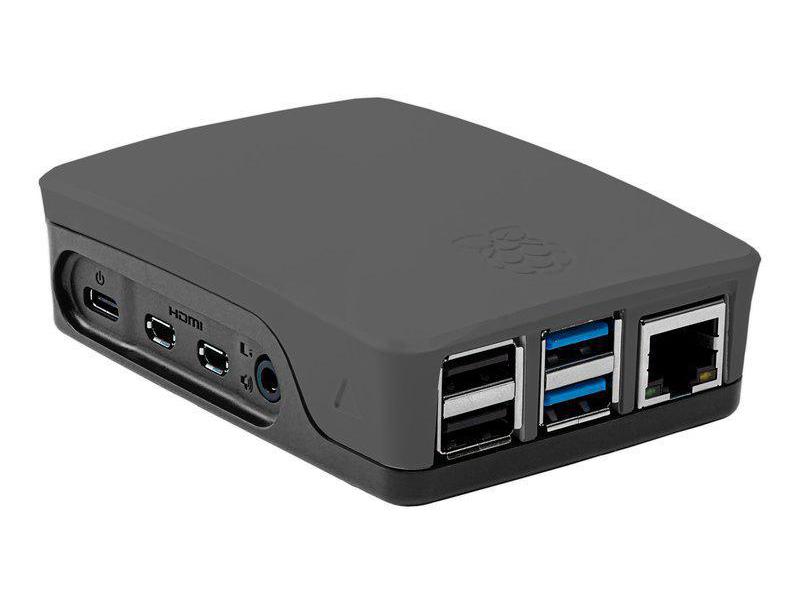 Raspberry Pi Gehäuse für Raspberry Pi 4 Model B Grau/Schwarz