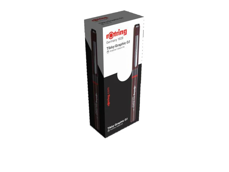 Rotring Fineliner Tikky Graphic 0.1 mm, Weinrot