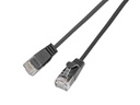 SLIM Slimpatchkabel RJ-45 - RJ-45, Cat 6, UTP, 3 m, Schwarz
