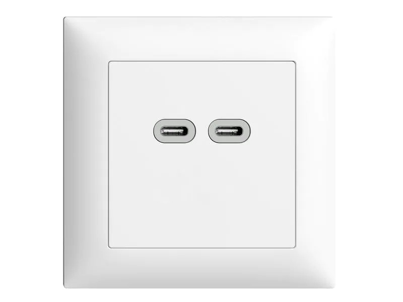 Feller EDIZIOdue USB-Ladesteckdose 2x USB C, 18 W, UP