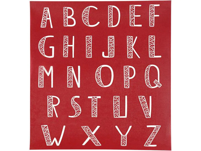 Creativ Company Schablonen Siebdruck Alphabet, 1 Stück