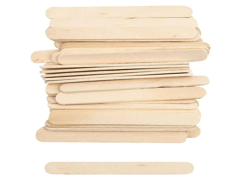 Creativ Company Holzkleinteile 11.5 cm x 10 mm Eisstiel, 30 Stück